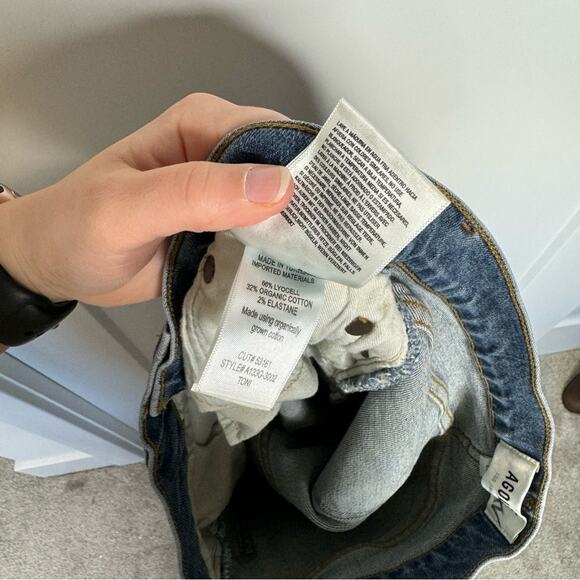 AGOLDE Toni Mid Rise Straight Leg Ankle Distressed Hem Jeans Size 27 - Picture 8 of 8